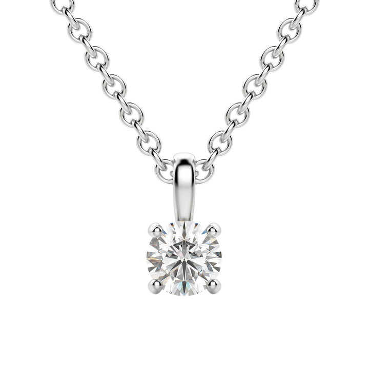 0.25 CT-1.50 CT Round Solitaire F/VS Lab Grown Diamond Necklace