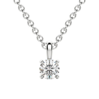0.25 CT-1.50 CT Round Solitaire F/VS Lab Grown Diamond Necklace