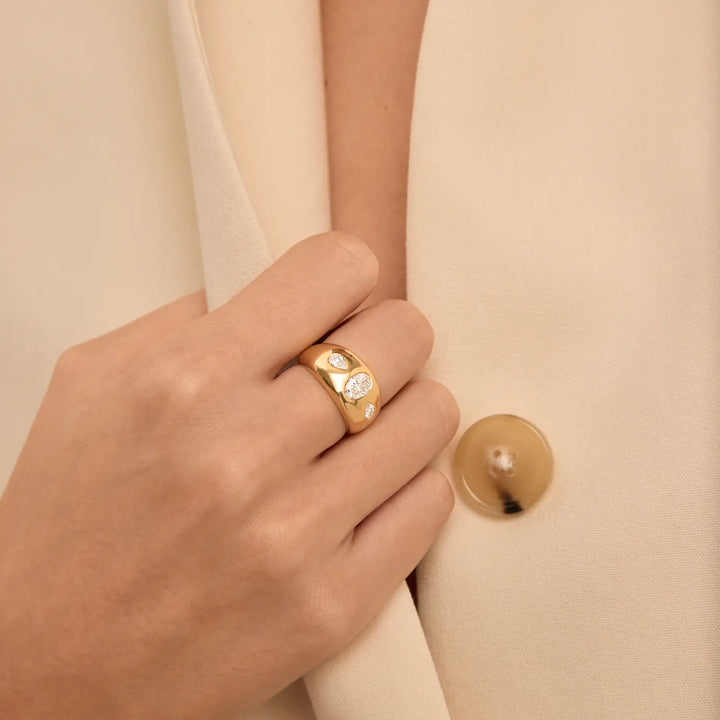 0.80CT Oval Diamond Three Stone Moissanite Engagement Ring