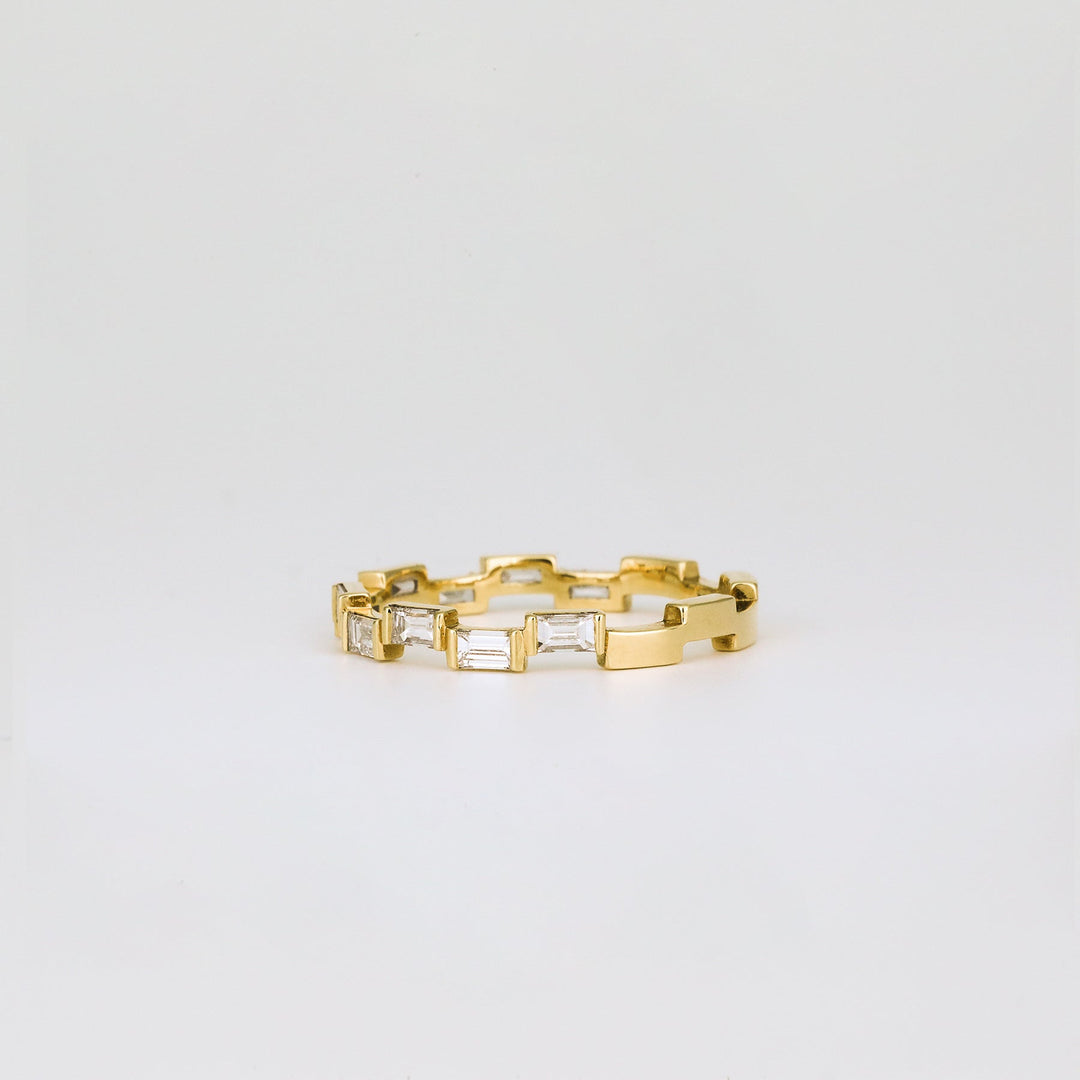 0.67 TCW Baguette Lab Grown Diamond Unique Wedding Band