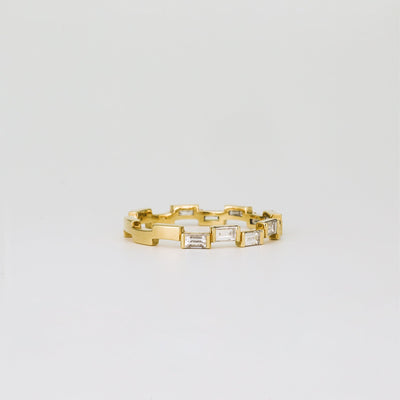 0.67 TCW Baguette Lab Grown Diamond Unique Wedding Band