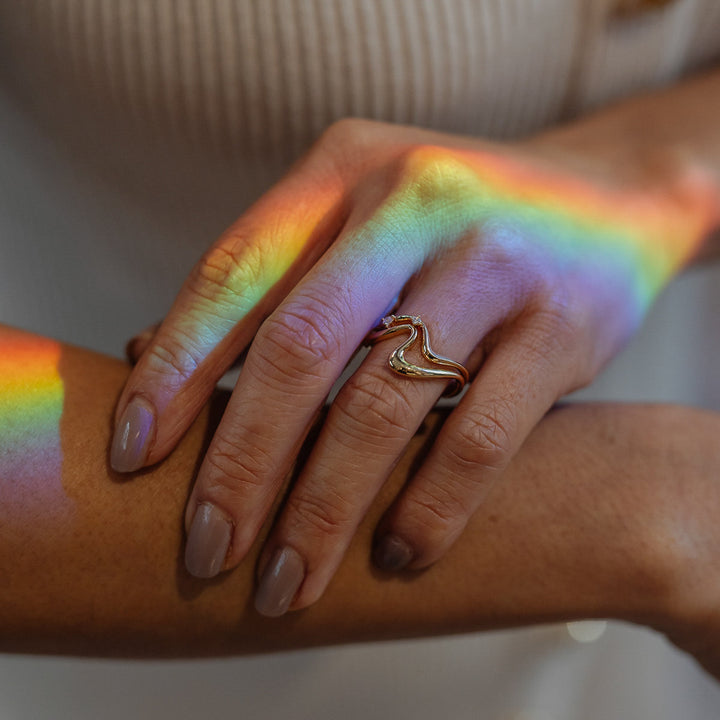 0.07 TCW Round Lab Grown Diamond Unique Wedding Band