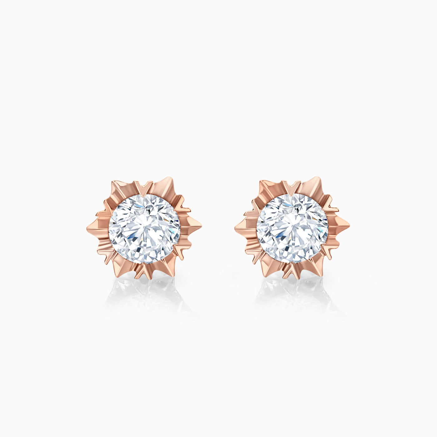 0.2CT Round Cut Solitaire Moissanite Stud Diamond Earrings