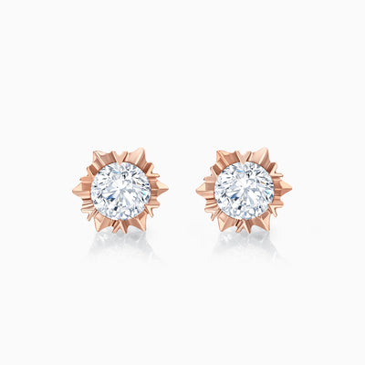 0.2CT Round Cut Solitaire Moissanite Stud Diamond Earrings