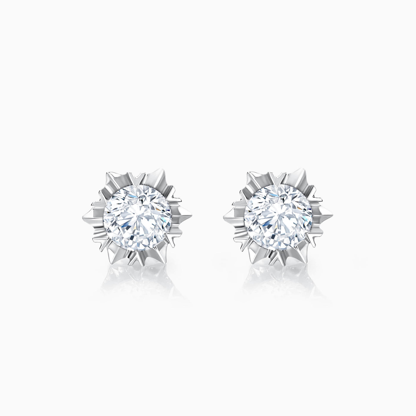 0.2CT Round Cut Solitaire Moissanite Stud Diamond Earrings