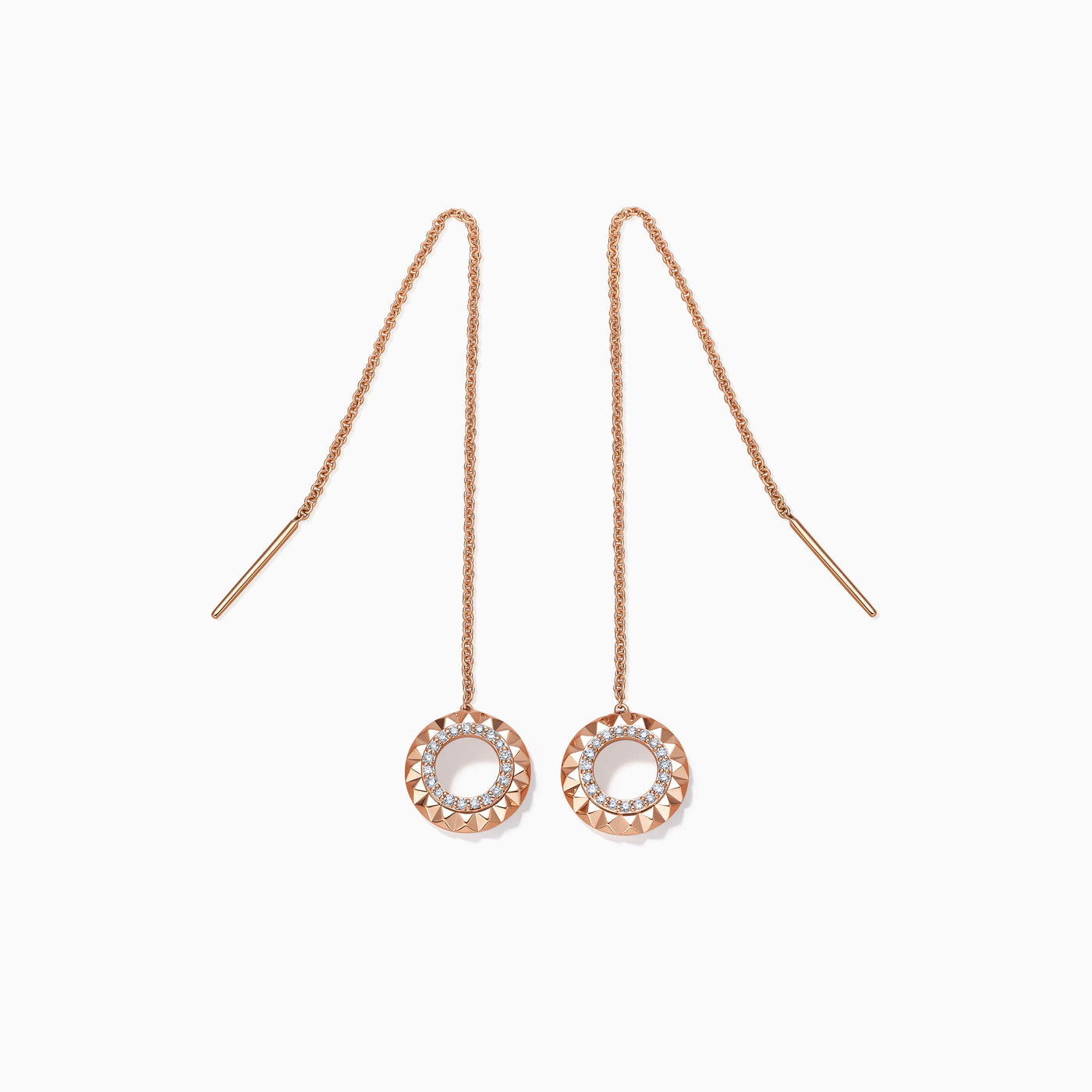 0.12CT Round Cut Micro Pave Circle Moissanite Diamond Earrings For Women