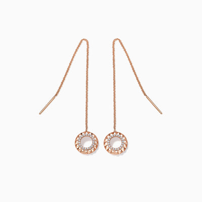 0.12CT Round Cut Micro Pave Circle Moissanite Diamond Earrings For Women