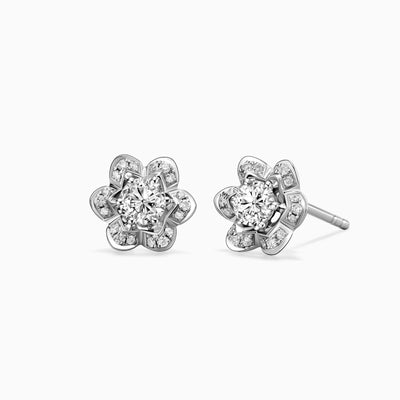 0.15CT Round Cut Stud Moissanite Diamond Earrings For Women