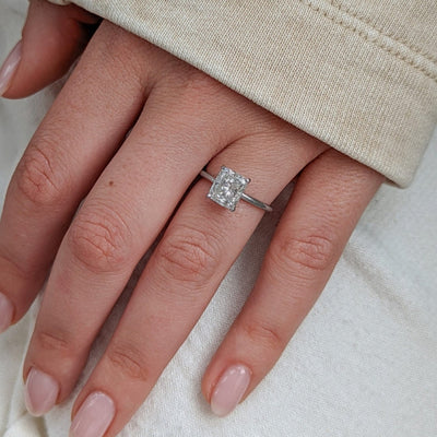 1.81 - 3.0 CT Cushion Diamond Solitaire Engagement Ring