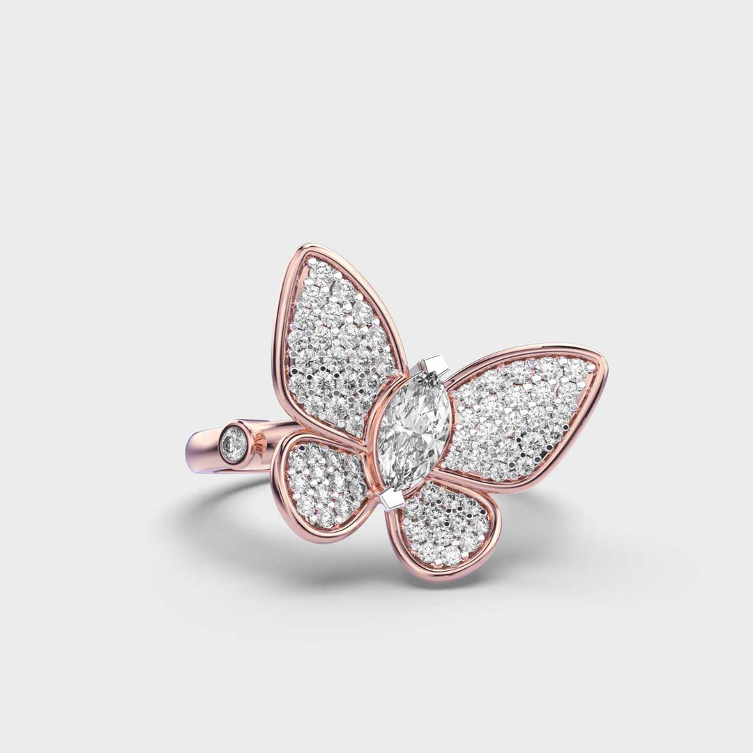 Round & Marquise Metamorphosis Moissanite Diamond Ring For Women