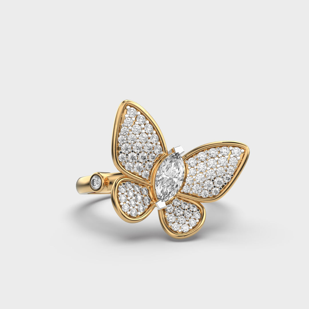 Round & Marquise Metamorphosis Moissanite Diamond Ring For Women