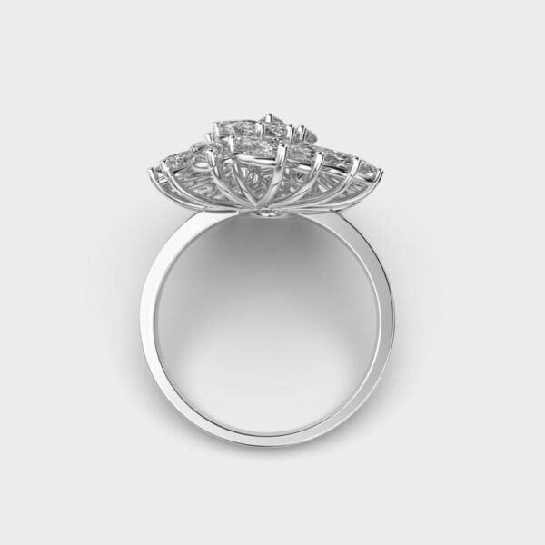 Marquise Cut Moissanite Cocktail Diamond Wedding Ring