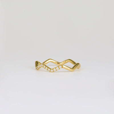 0.44 TCW Round Lab Grown Diamond Zig Zag Wedding Band