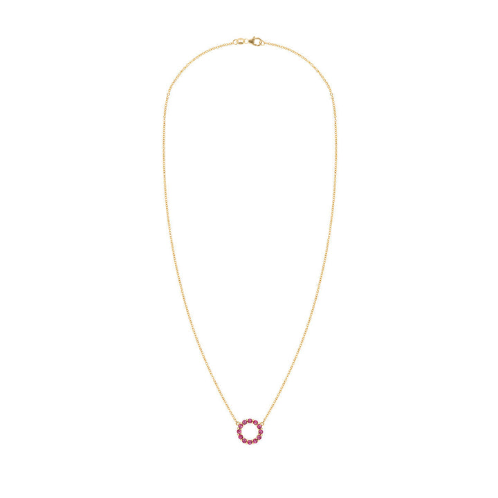 1.20TCW Round Open Circle Moissanite July Birthstone Necklace