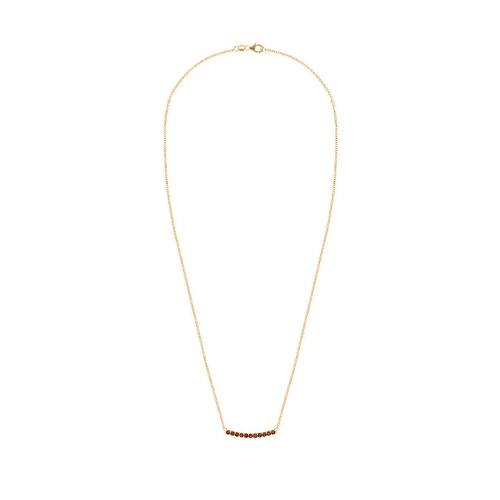 1.40 TCW Round Cut Garnet Moissanite January Birthstone Necklace