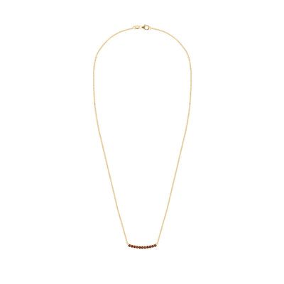 1.40 TCW Round Cut Garnet Moissanite January Birthstone Necklace