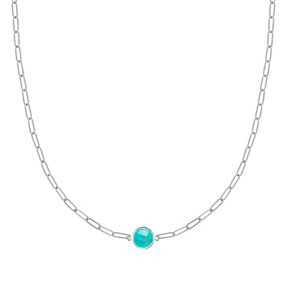 0.84TCW Round Cut Solitaire Moissanite November Birthstone Necklace