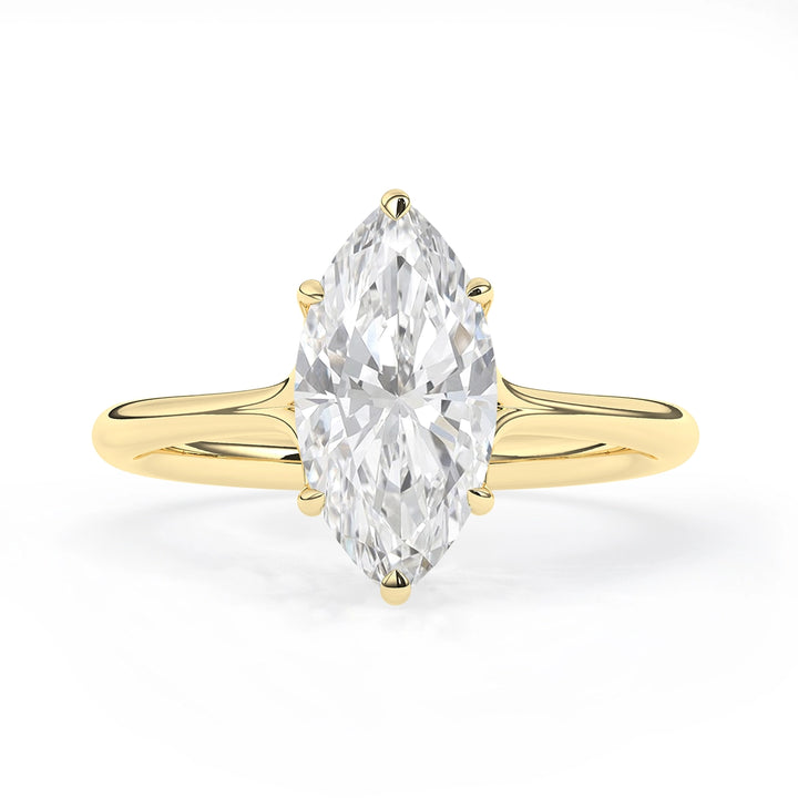 2.0CT Marquise Cut Hidden Halo Split Shank Moissanite Engagement Ring