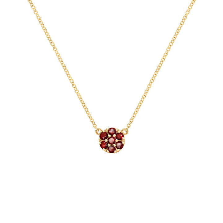 0.70 TCW Round Cut Floral Moissanite January Birthone Necklace