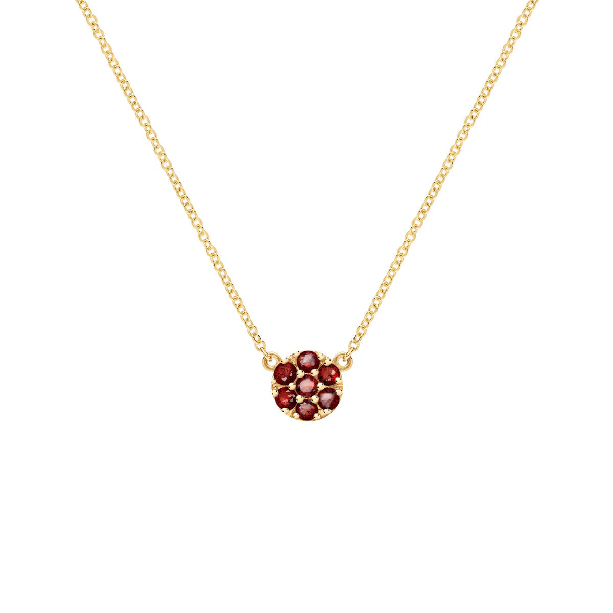 0.70 TCW Round Cut Floral Moissanite January Birthone Necklace