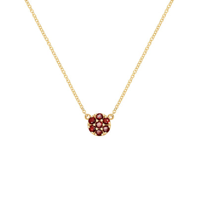 0.70 TCW Round Cut Floral Moissanite January Birthone Necklace