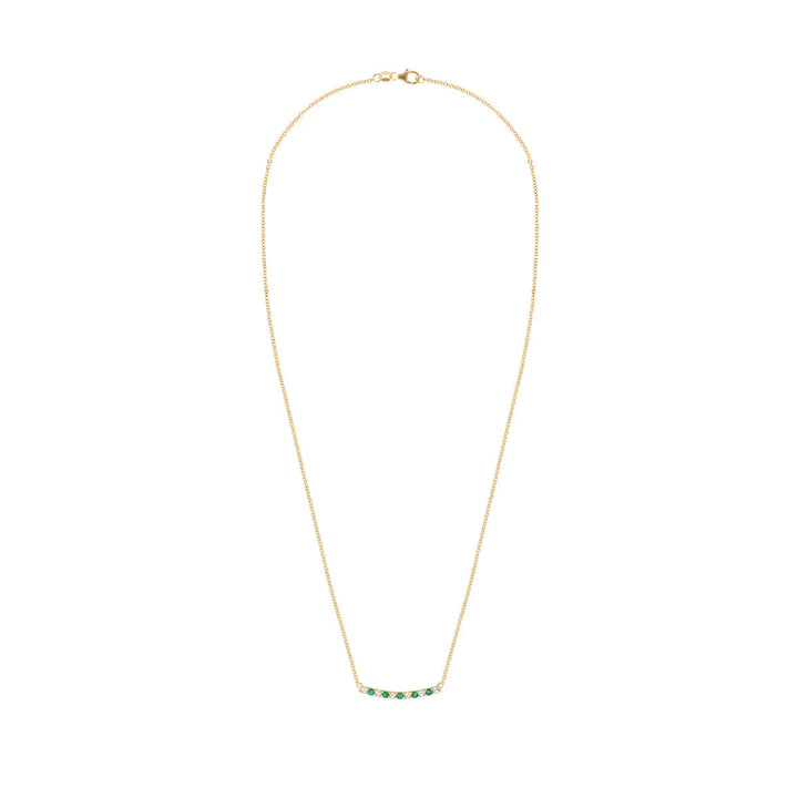 1.32TCW Round Cut Emerald Moissanite May Birthstone Necklace