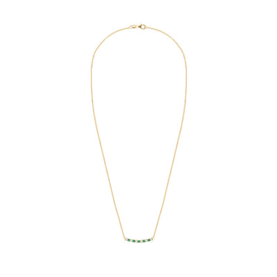 1.32TCW Round Cut Emerald Moissanite May Birthstone Necklace