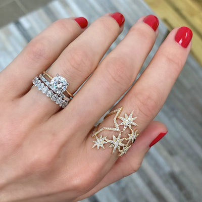 Baguette Cut Bar Eternity Diamond Wedding Band For Women