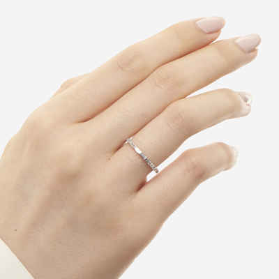 Baguette Cut Bar Eternity Diamond Wedding Band For Women