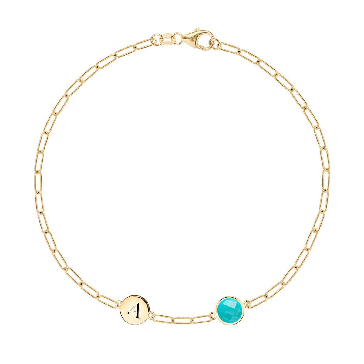 0.25CT Round Cut Customized Moissanite December Birthstone Bracelet