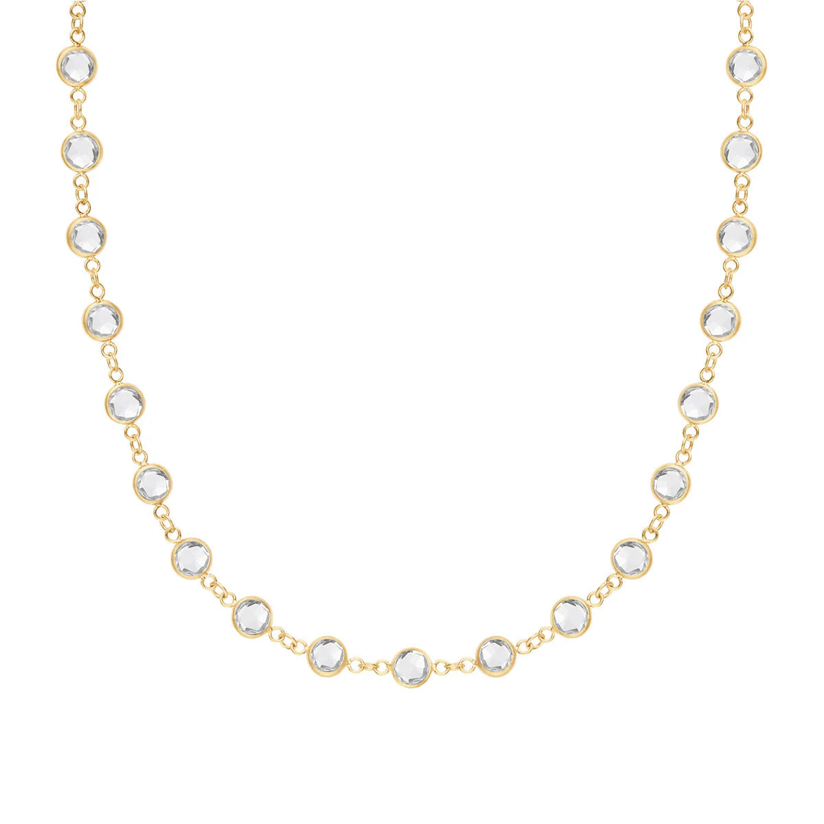 9.36TCW Round Diamond Moissanite April Birthstone Necklace