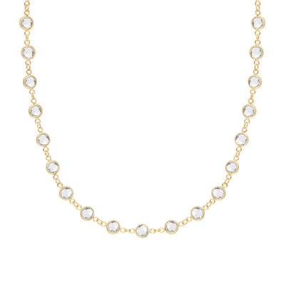 9.36TCW Round Diamond Moissanite April Birthstone Necklace