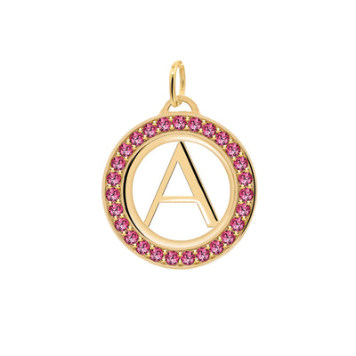 1.50TCW Round Ruby Customized Moissanite July Birthstone Necklace
