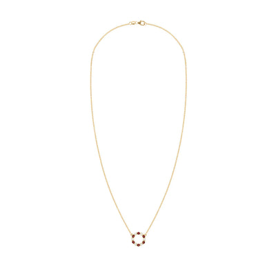 1.50 TCW Round Cut  Open Circle Moissanite Necklace-January Birthstone