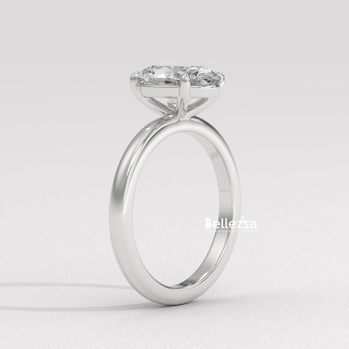 1.50-2.50CT Oval Cut Solitaire Diamond Lab Grown Engagement Ring