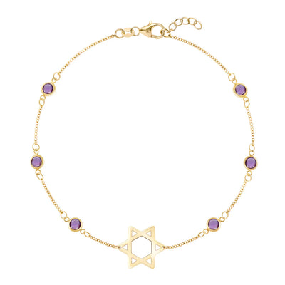 1.50 TCW Round Cut Star Moissanite February Birthstone Bracelet
