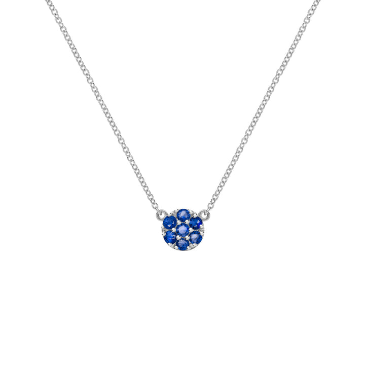 0.21TCW Round Cut Floral Moissanite September Birthstone Necklace