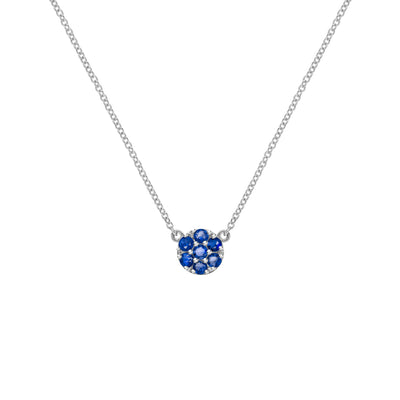 0.21TCW Round Cut Floral Moissanite September Birthstone Necklace