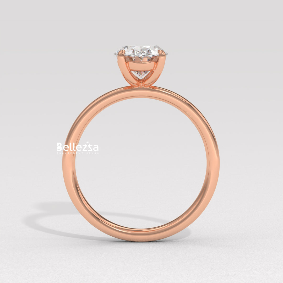 1.50-2.50CT Oval Diamond Solitaire Setting Lab Grown Engagement Ring