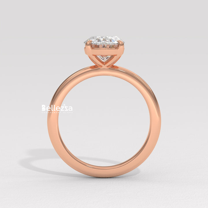1.50-2.50CT Oval Cut Solitaire Diamond Lab Grown Engagement Ring