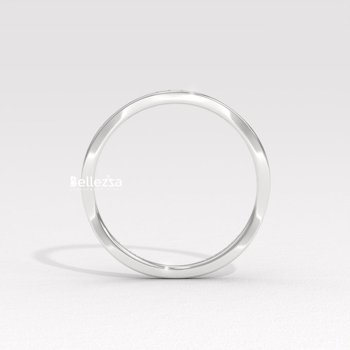 Round Diamond Unique Vintage Style Lab Grown Wedding Band
