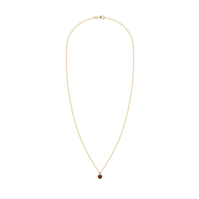 0.40 TCW Round Cut Two Stone Moissanite Necklace-January Birthstone