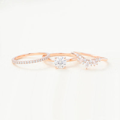 round-moissanite-solitaire-bridal-ring-set