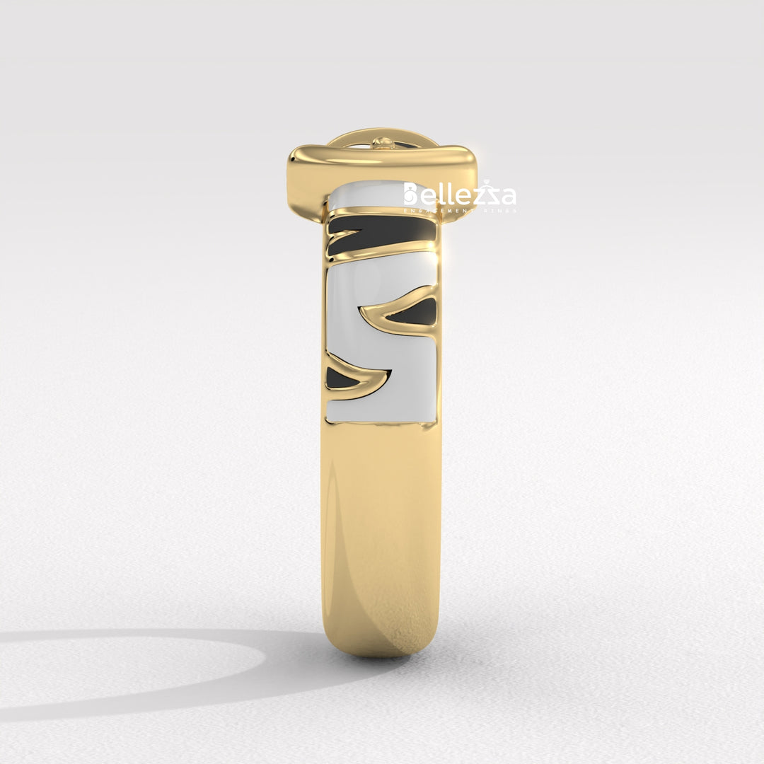 Plain Belt Design Unique Men's Ring For Him