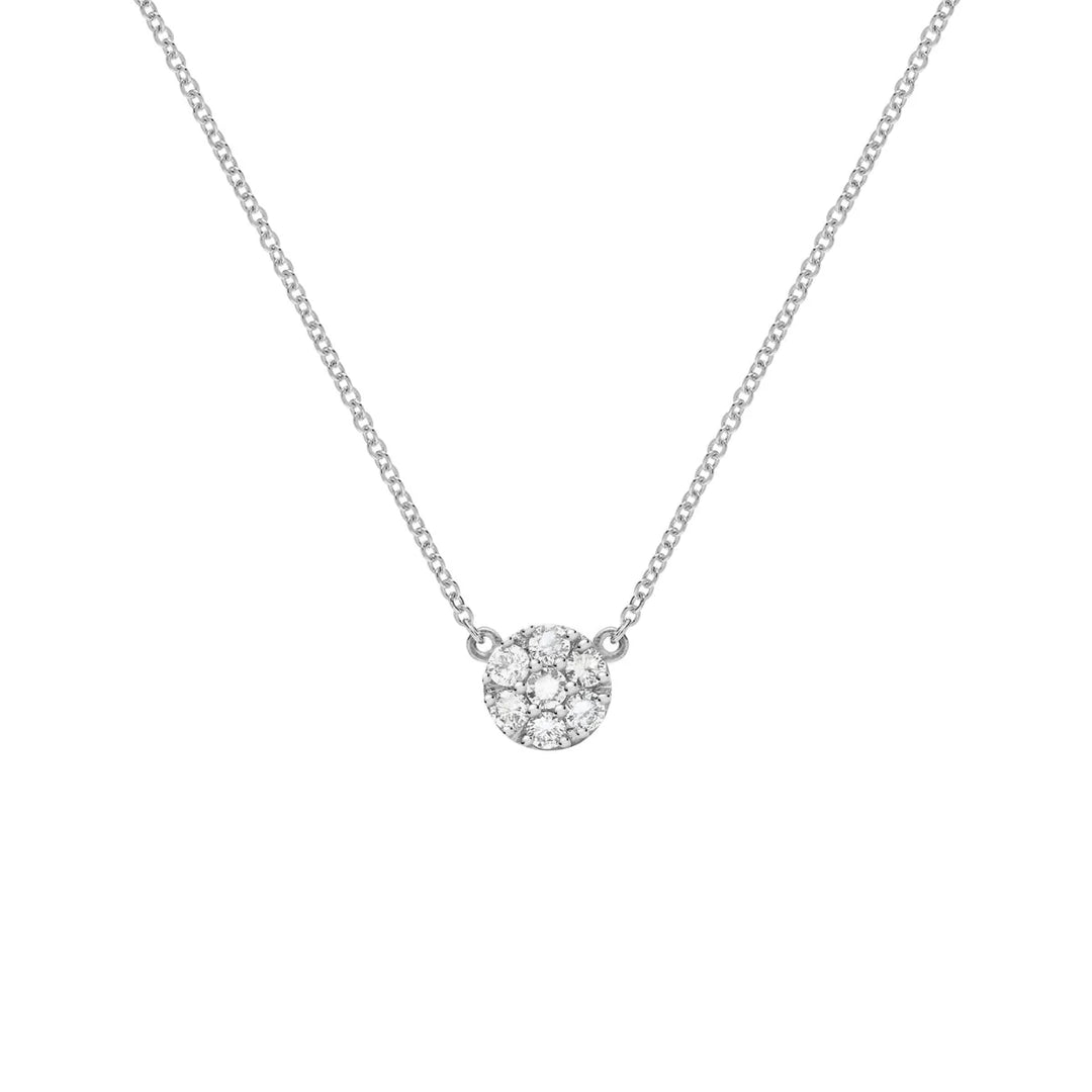 0.84TCW Round Cut Floral Moissanite April Birthstone Necklace