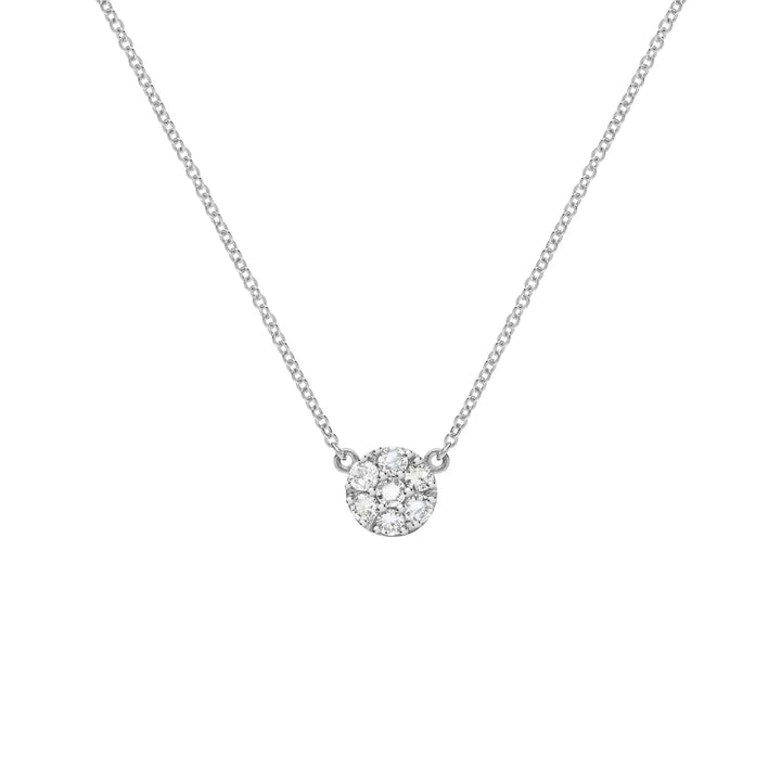 0.84TCW Round Cut Floral Moissanite April Birthstone Necklace