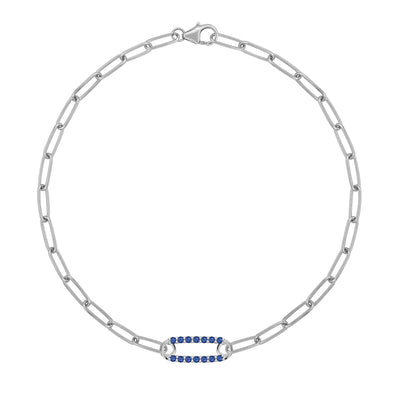 1.50TCW Round Cut Sapphire Moissanite September Birthstone Bracelet