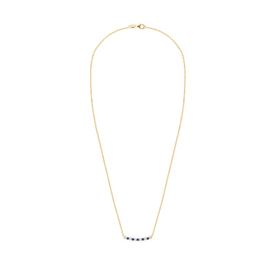 1.32TCW Round Cut Sapphire Moissanite September Birthstone Necklace