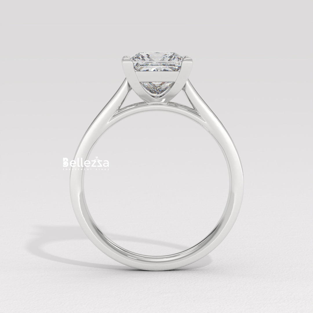 1.0-2.0CT Priness Diamond Pave Setting Lab Grown Engagement Ring