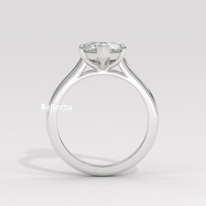 1.50-2.50CT Pear Diamond Solitaire Lab Grown Engagement Ring